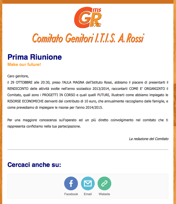 Prima Riunione – Make our future!